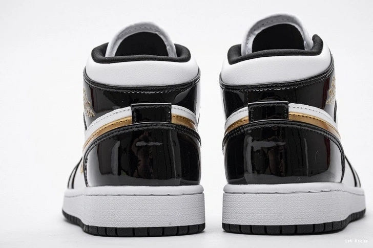 White   Patent Jordan 852542-007 Black 1 Mid Gold 0225